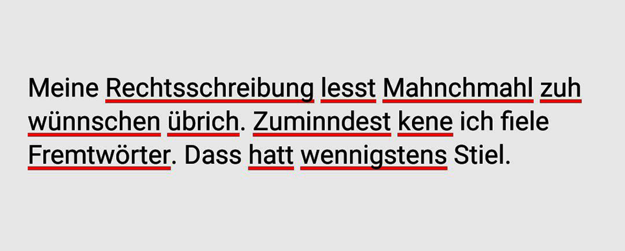 Rechtschreibkolumne | edit.Magazin