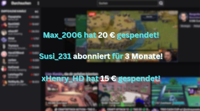 Bei bekannten Streamer*innen gehen oft im Sekundentakt neue Spenden ein.