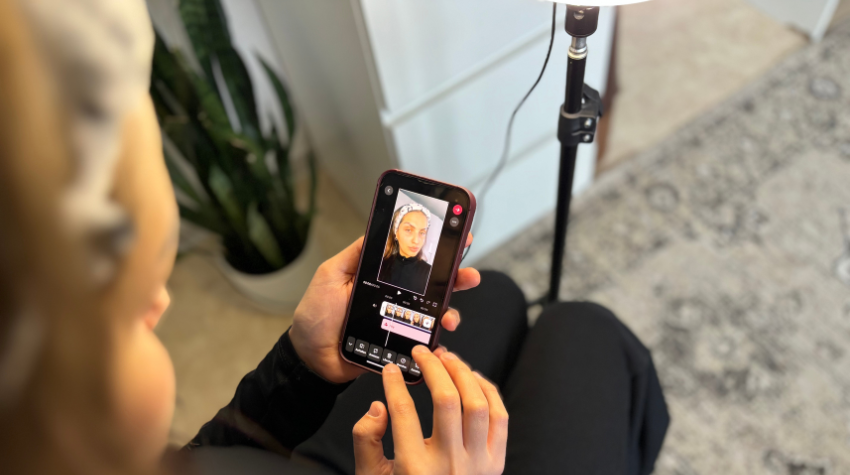 Zu sehen ist wie eine Video geschnitten wird für neuen Content