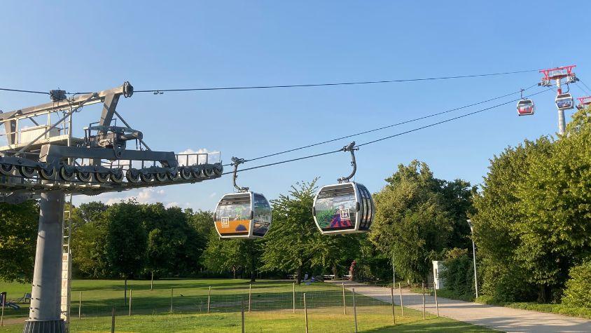 Seilbahn bei der Bundesgartenschau in Mannheim