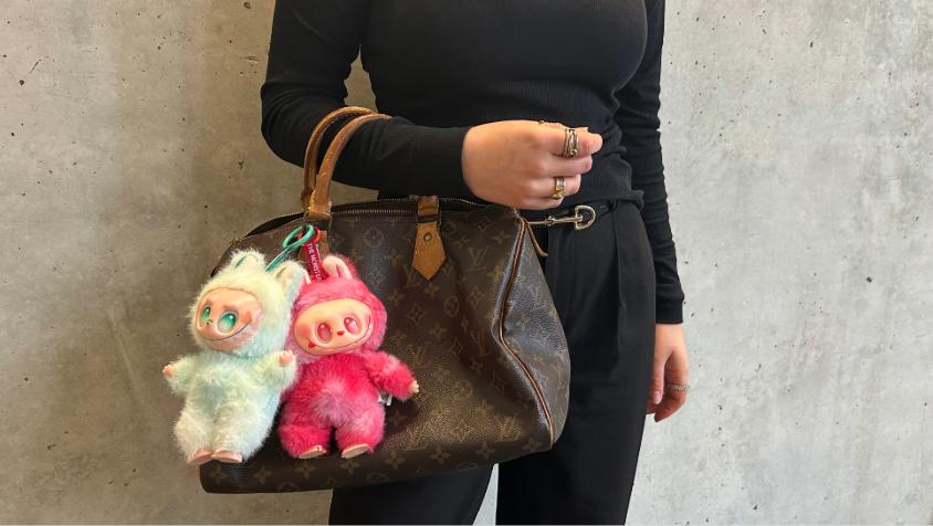 Handtasche mit den Blindbox-Sammelobjekten Labubus