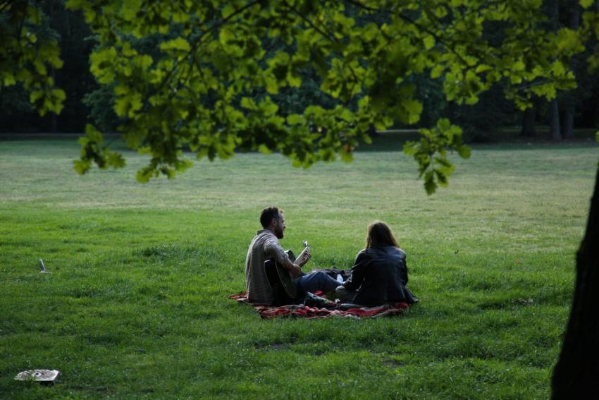 Couple in a park