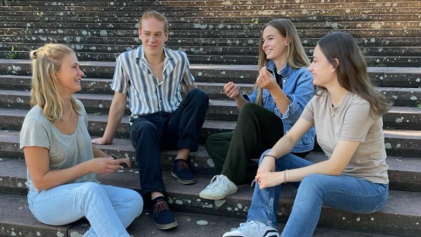 Das Gründerteam (links nach rechts) Hannah Zink, Kilian Krapp, Katja Thiess und Meriem Mavlutova.