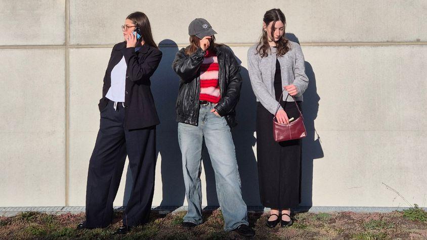 drei verschiedene Outfits: baggy, chic, business