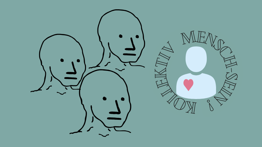 Drei Köpfe mit emotionslosem Gesichtsausdruck: das NPC meme