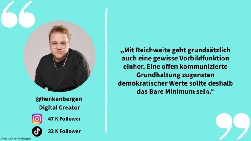 Digital Creator @henkenbergen über Reichweite und Verantwortung
