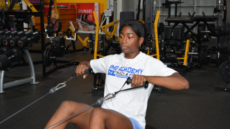 Nina Ndubuisi beim Training. 