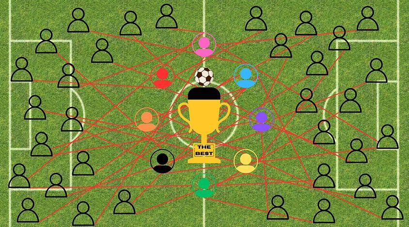 Beziehungskonstrukt zwischen Fußball-Spielern